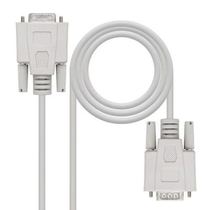 Cable Serie Nanocable RS232 DB9/M - DB9/H 3M White | InfoChen