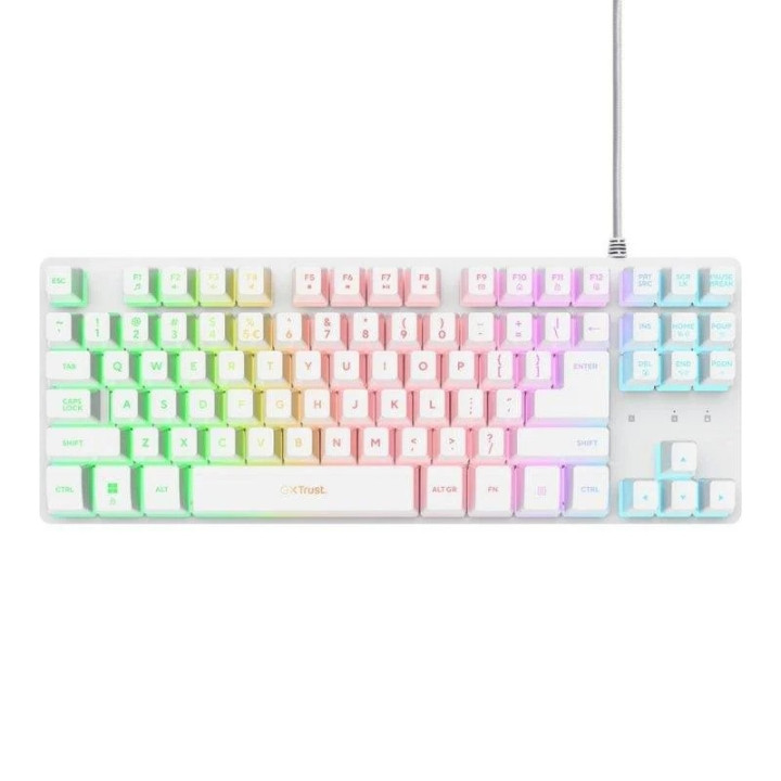 Teclado Trust Gxt 833W Thado TKL Gaming USB RGB White | InfoChen