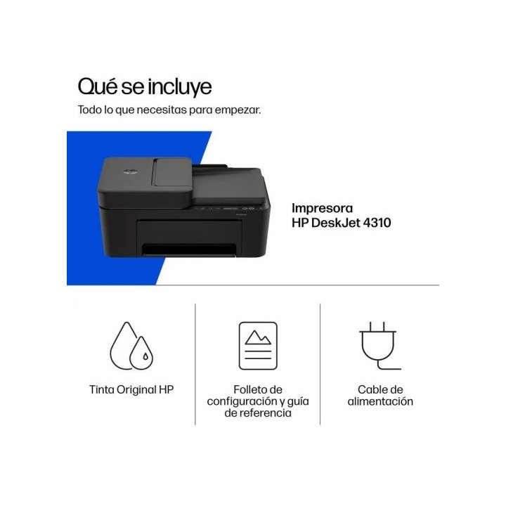 Impresora HP Deskjet Multifuncion 4310 Color WIFI Black |