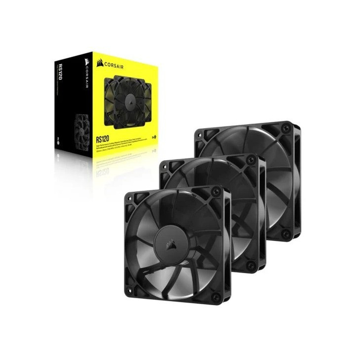 Ventilador 12CM Corsair RS120 Adicional Chasis Black (( Pack 3UD