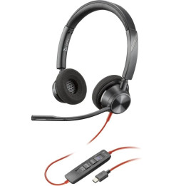 Auricular + Microfono Poly Blackwire 3320 Biaural USB-C +