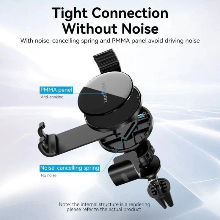 Soporte Vention Coche Para Smartphone 4.7-7.2 Clip Black |