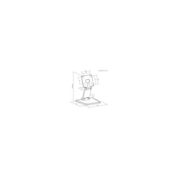 Soporte Sobremesa Aisens Monitor/pos 10 - 27 Inclinable Black |