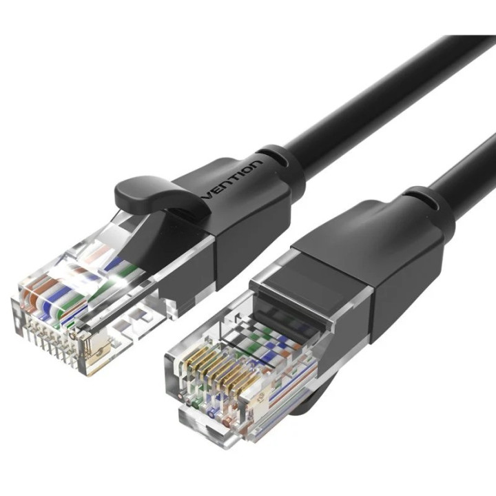 Cable De Red CAT.6 Utp 1M Vention Black | InfoChen Canarias