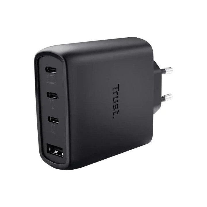 Cargador Trust Maxo 3XUSB-C 1XUSB-A 65W + Cable USB-C 2M Black |