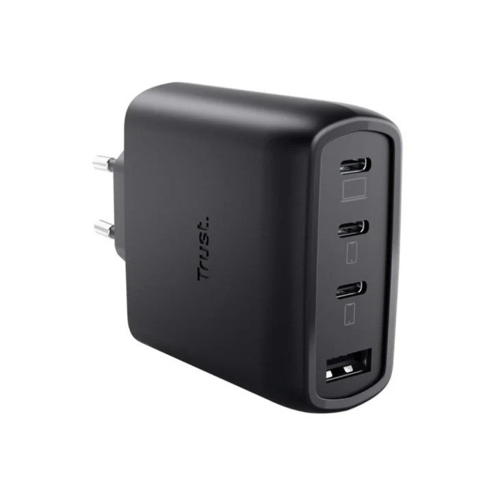 Cargador Trust Maxo 3XUSB-C 1XUSB-A 65W + Cable USB-C 2M Black |