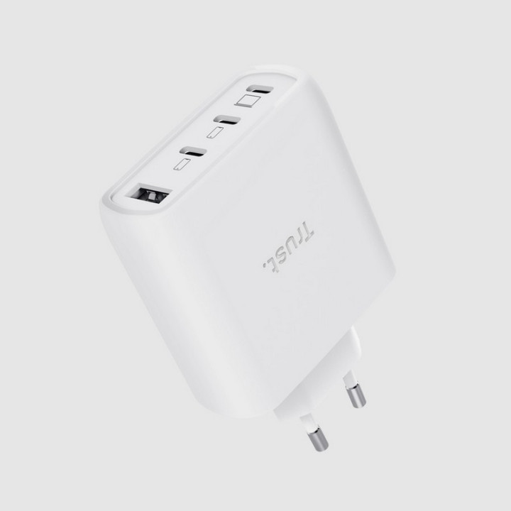 Cargador Trust Maxo 3XUSB-C 1XUSB-A 65W + Cable USB-C 2M White |