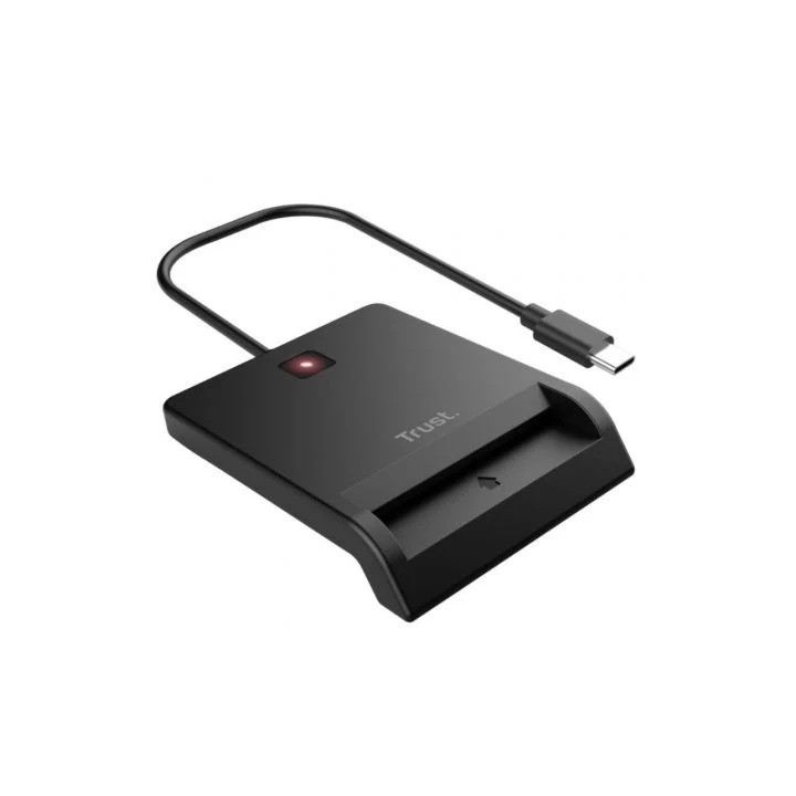 Lector De Tarjetas Dni Trust Primo Dni USB-C/usb-A Black |