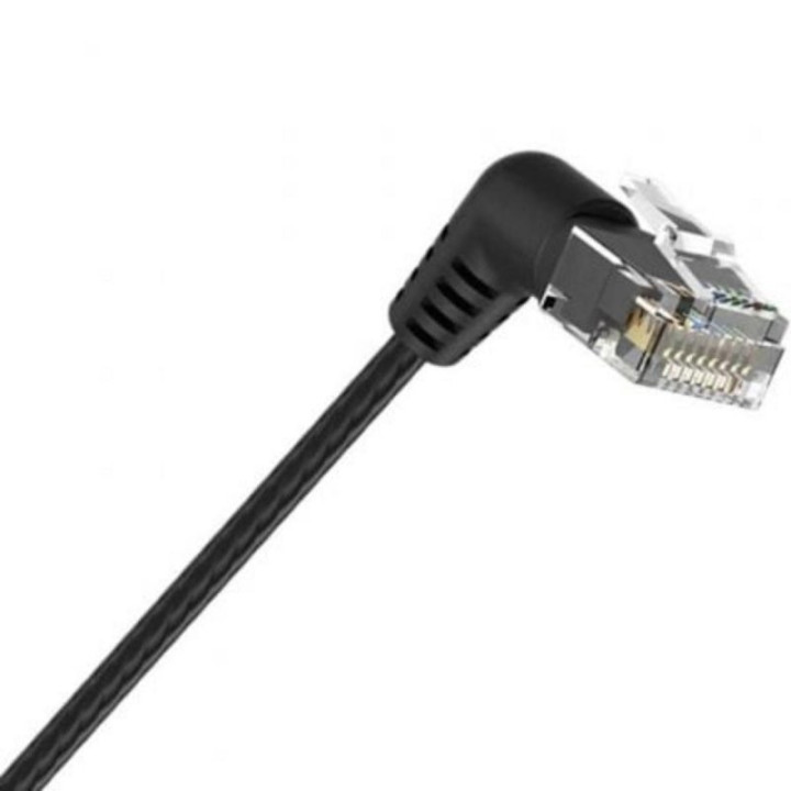 Cable De Red CAT6A Utp 1M Vention Acodado Black | InfoChen