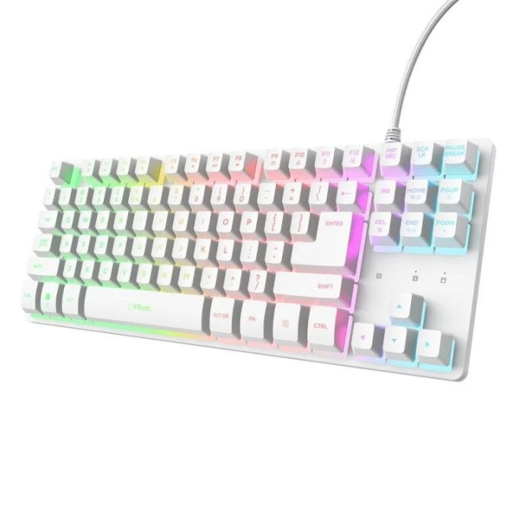 Teclado Trust Gxt 833W Thado TKL Gaming USB RGB White | InfoChen