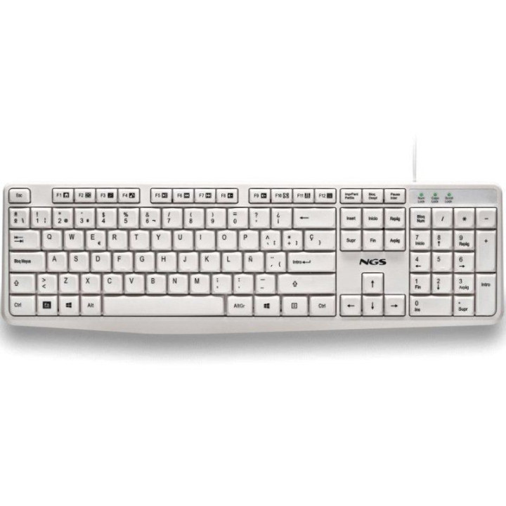 Teclado Ngs Heritagespanish USB Multimedia White | InfoChen