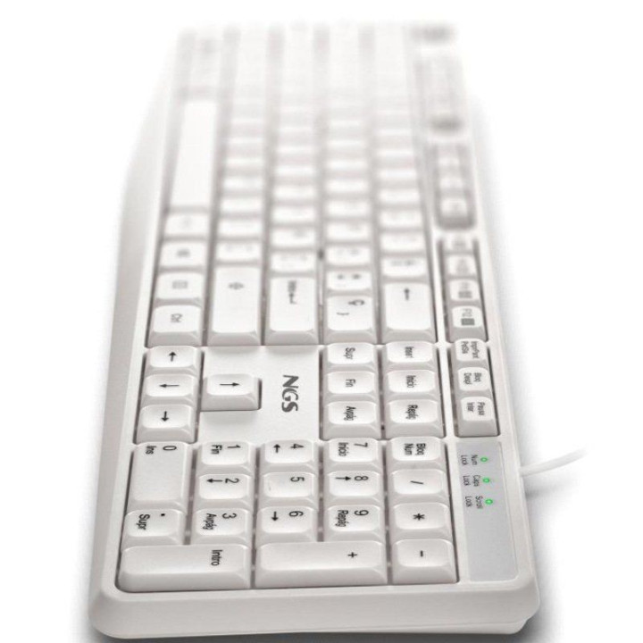 Teclado Ngs Heritagespanish USB Multimedia White | InfoChen
