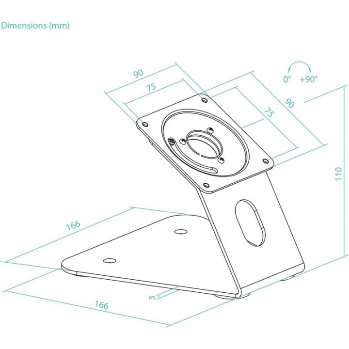 Soporte De Mesa Tooq TQATWM3401-B Para Marco Antirrobo | InfoChen