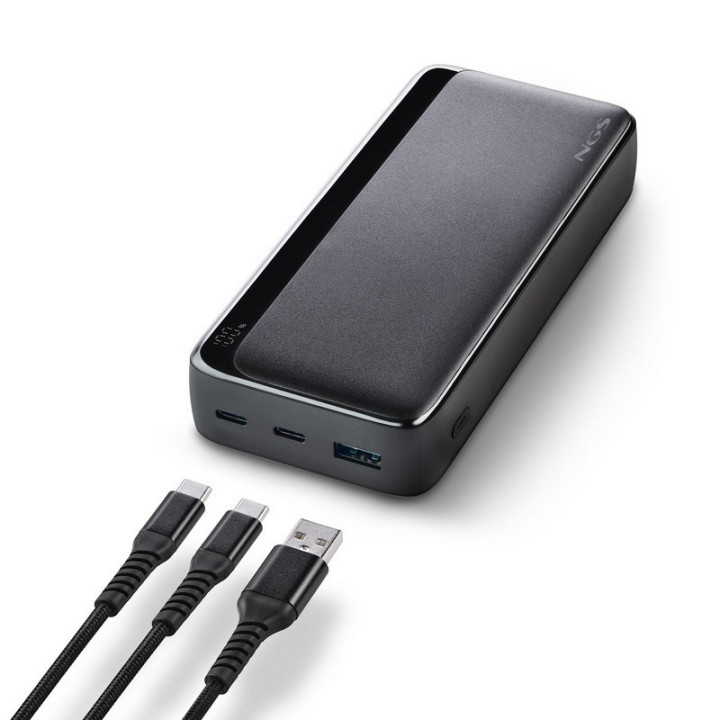 Powerbank Ngs QUIZ20 20000MAH 22.5W USB-A/usb-C LED Black |