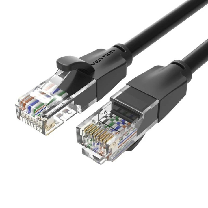 Cable De Red CAT.6 Utp 0.5M Vention Black | InfoChen Canarias