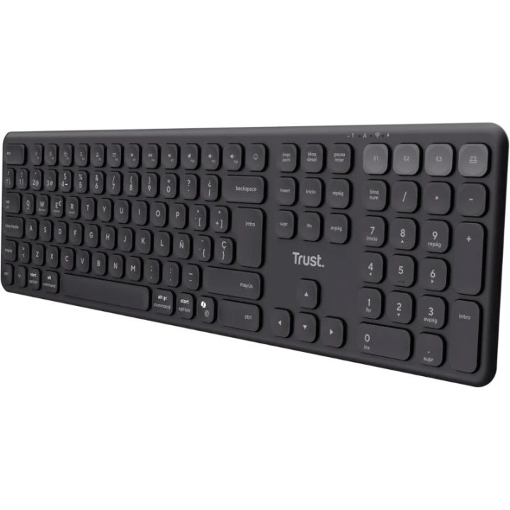 Teclado Trust Vaiya Recargable Wireless Bluetooth Black |