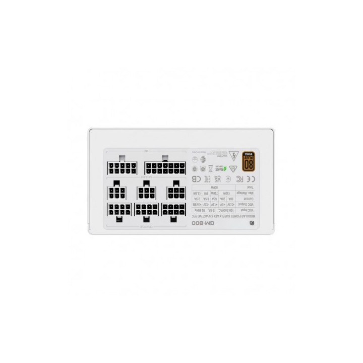 Fuente De Alimentacion Gm 800W Full Modular 80+ Bronze White |