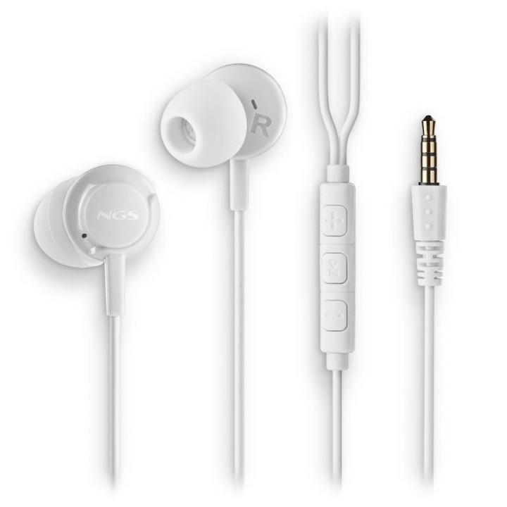 Auriculares + Microfono Ngs Drift In Ear Jack 3,5MM White |