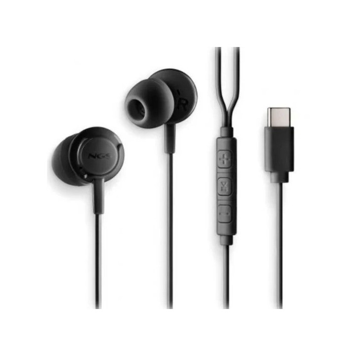 Auriculares + Microfono Ngs Cross Step In Ear USB-C Black |