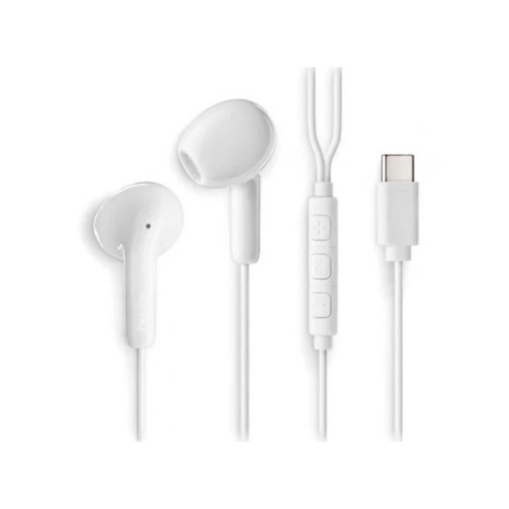 Auriculares + Microfono Ngs Cross Glide In Ear USB-C White |