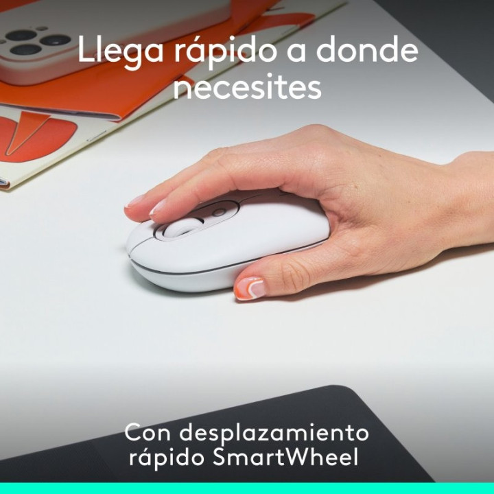 Raton Logitech Pop Mouse Wireless Bluetooth White | InfoChen