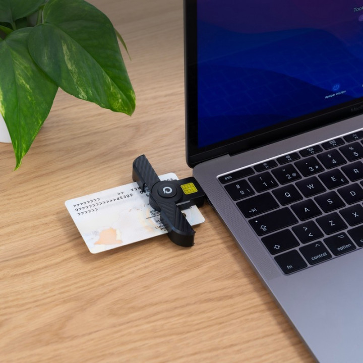 Lector De Tarjetas Dnie Tooq TQR-3011B Dni USB-C Black | InfoChen