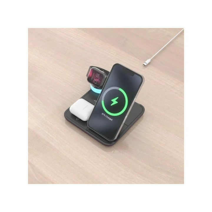 Base Cargador Aisens Smartphone/apple Watch/auriculares Wireless