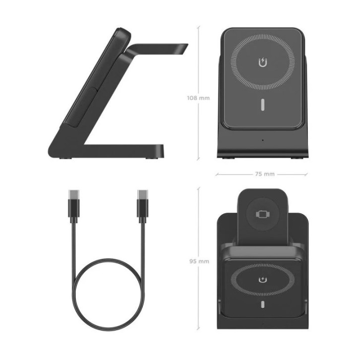 Base Cargador Aisens Smartphone/apple Watch/auriculares Wireless