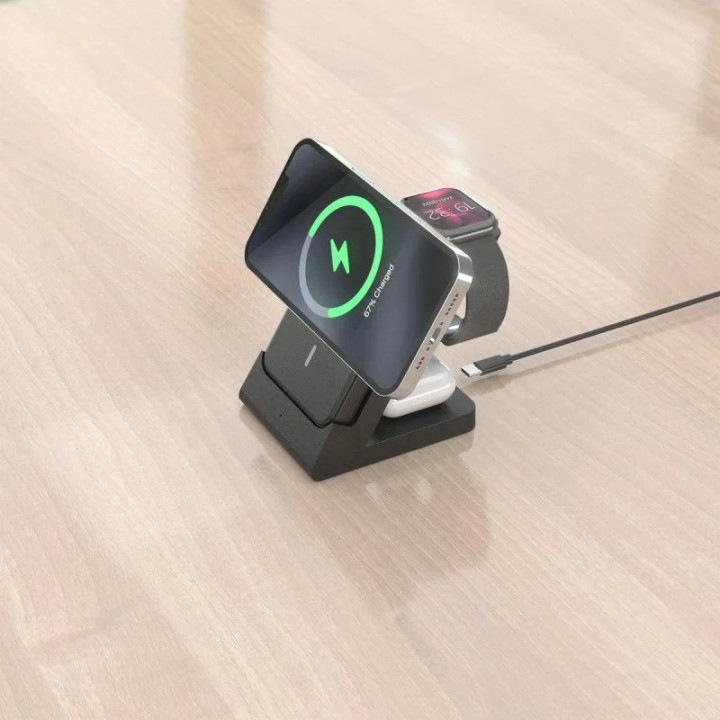Base Cargador Aisens Smartphone/apple Watch/auriculares Wireless