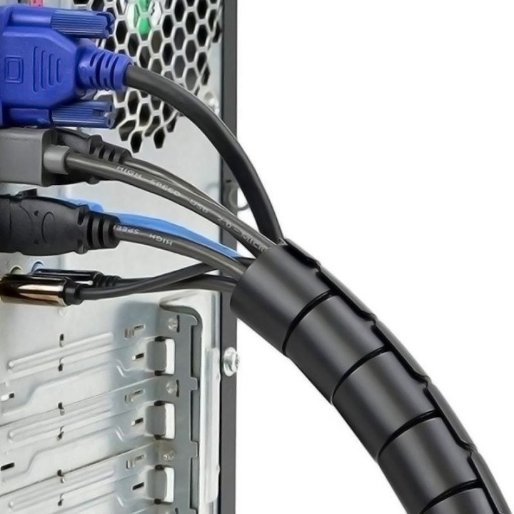 Organizador De Cable Aisens 25MM 1M Black | InfoChen Canarias
