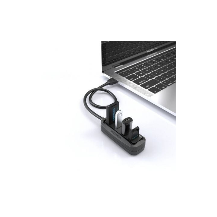 Hub USB-A 2.0 Vention 4 Puertos USB-A 2.0 0.15M Black | InfoChen