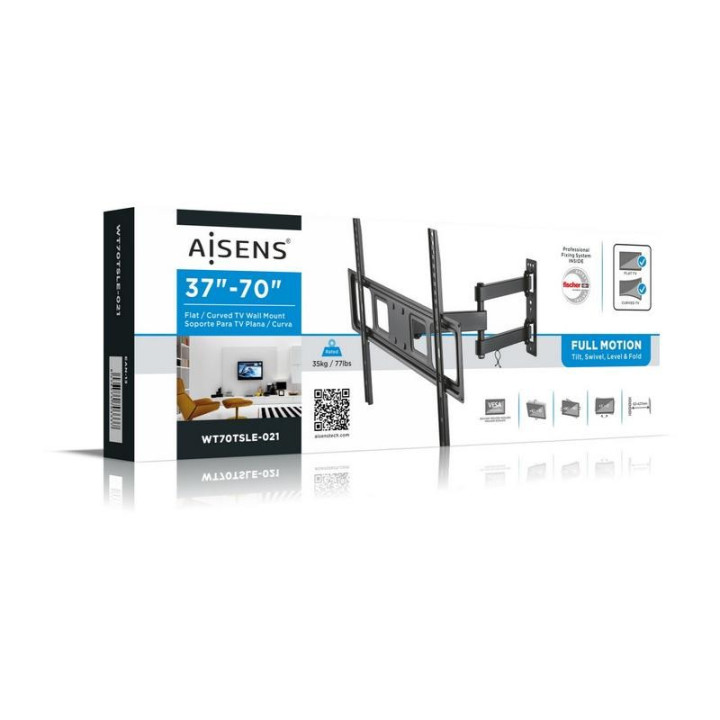 Soporte Pared TV Monitor Aisens 37-70 35KG Black | InfoChen
