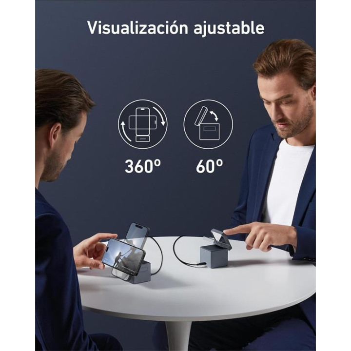 Cargador Anker Cubo 3 En 1 Magsafe Auriculares+smartphone+reloj