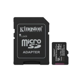 Memoria Micro Sd 64GB Kingston Xc C10 100MB/S + Adaptador Sd |