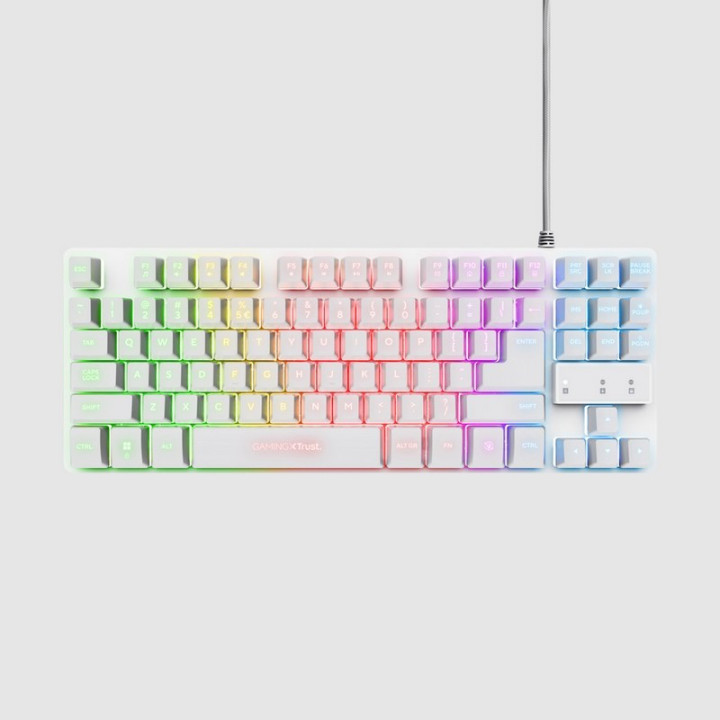 Teclado + Raton Trust Gxt 798W Gaming RGB USB White | InfoChen