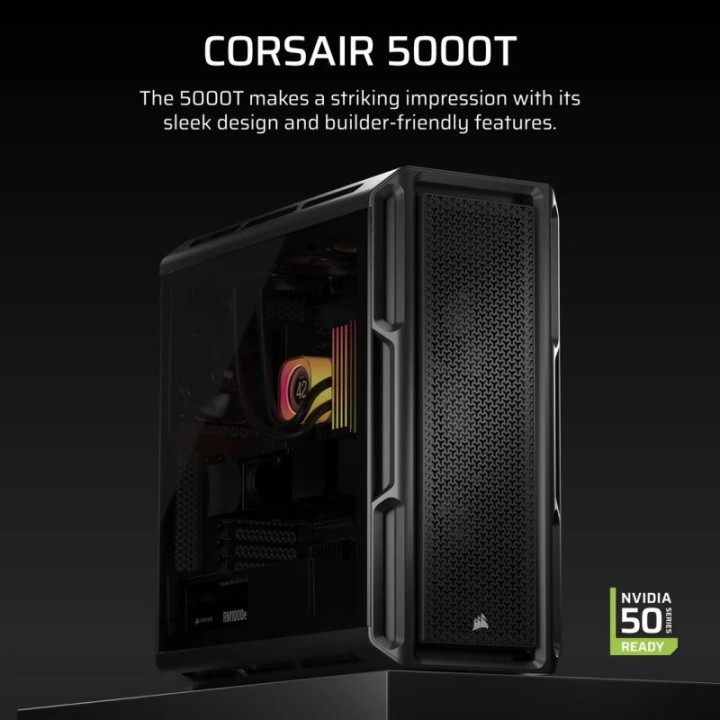 Caja Ordenador Gaming Corsair 5000T Cristal Templado Black |
