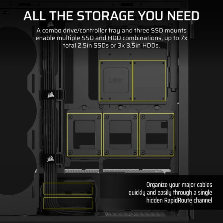 Caja Ordenador Gaming Corsair 5000T Cristal Templado Black |