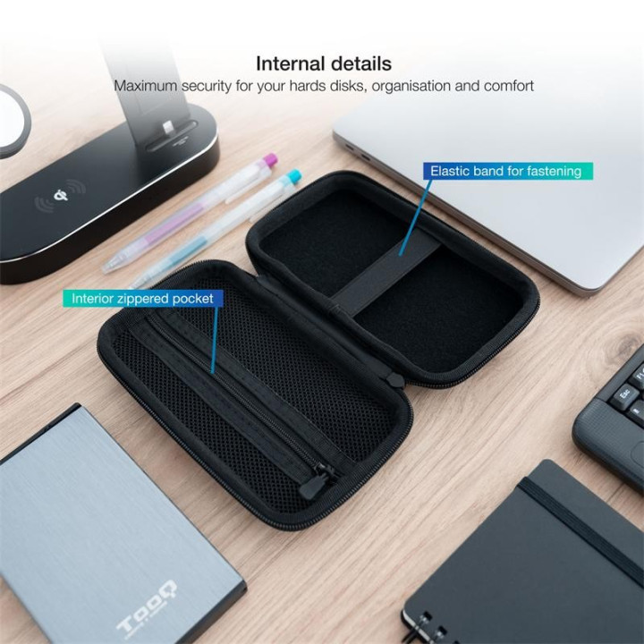 Funda Tooq Para Disco Duro Externo De 2,5 Black | InfoChen