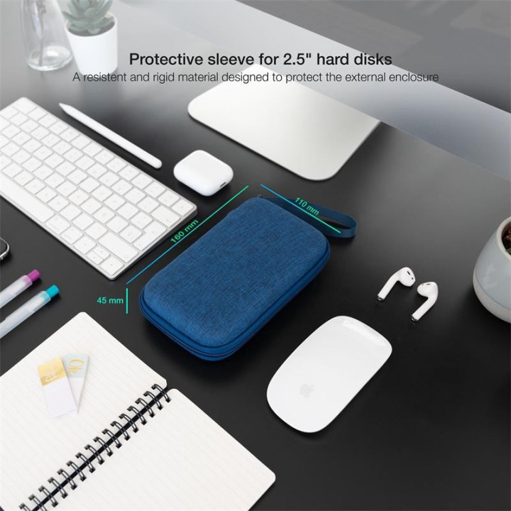 Funda Tooq Para Disco Duro Externo De 2,5 Blue | InfoChen