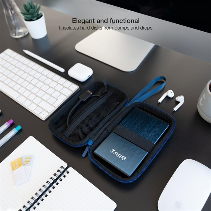 Funda Tooq Para Disco Duro Externo De 2,5 Blue | InfoChen