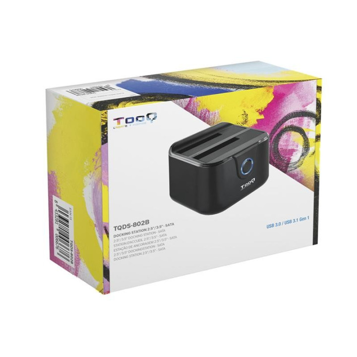 Dock HDD Tooq 3.5/2.5 Sata Clone Otb USB 3.0 Black | InfoChen