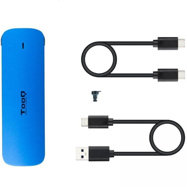 Caja Externa Tooq Aluminio SSD M.2 NVME USB 3.1 Blue | InfoChen