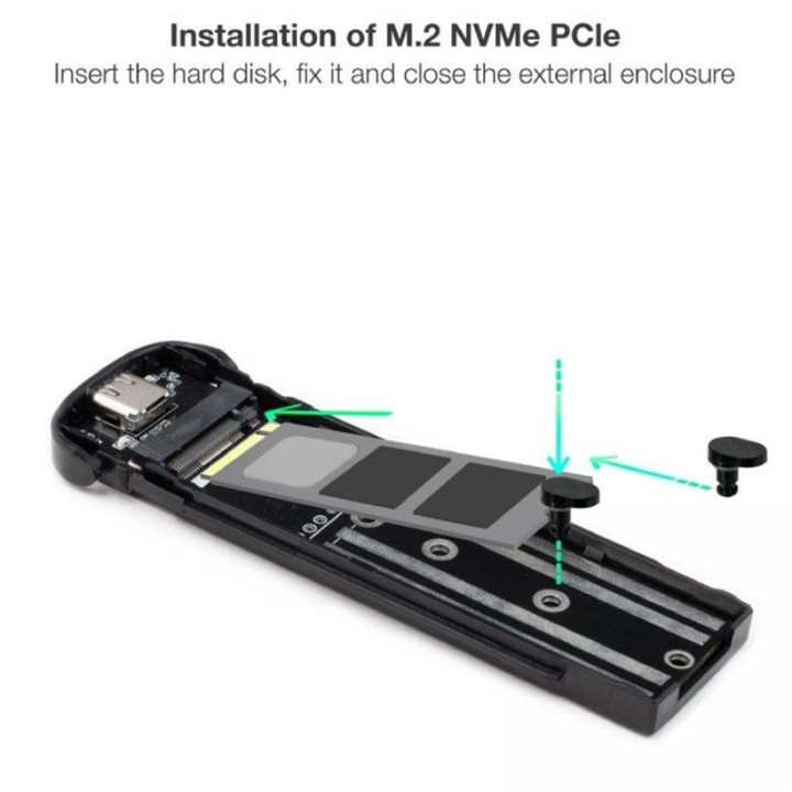 Caja Externa Tooq Aluminio SSD M.2 NVME USB 3.1 Blue | InfoChen