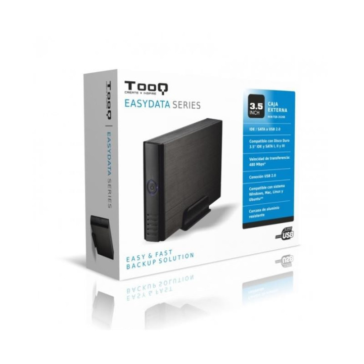Caja Externa Tooq HDD 3.5 Ide/sata USB Black | InfoChen Canarias