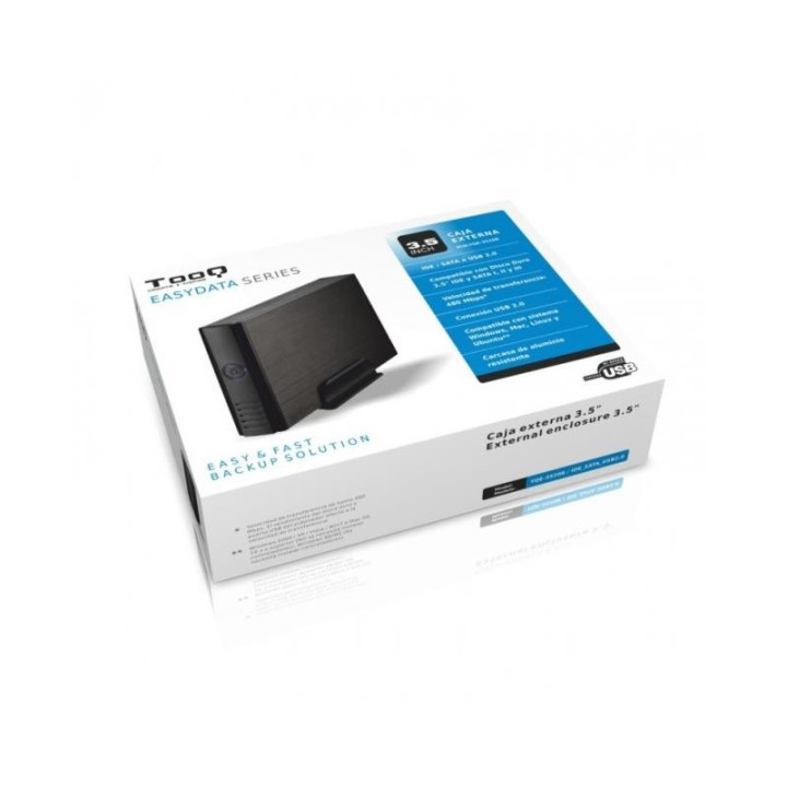 Caja Externa Tooq HDD 3.5 Ide/sata USB Black | InfoChen Canarias