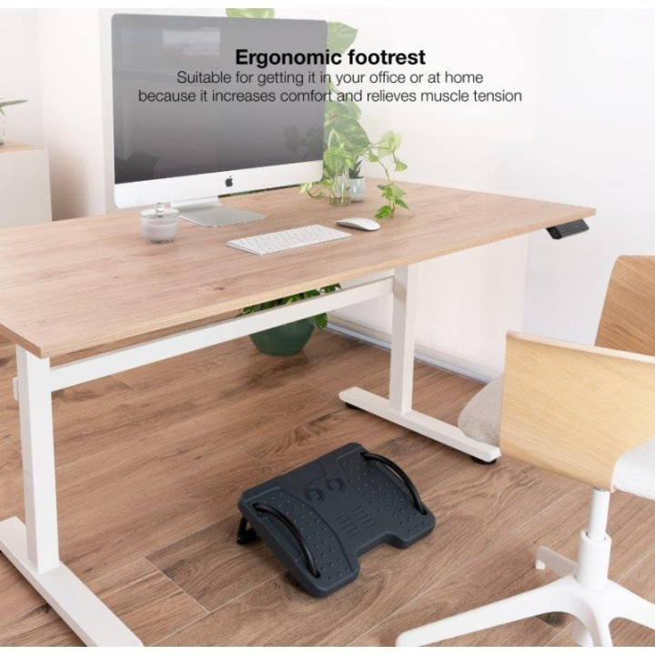 Reposapies Ergonomico Tooq Confort Grey | InfoChen Canarias