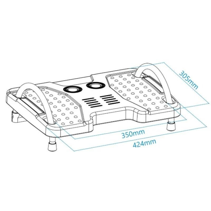 Reposapies Ergonomico Tooq Confort Grey | InfoChen Canarias