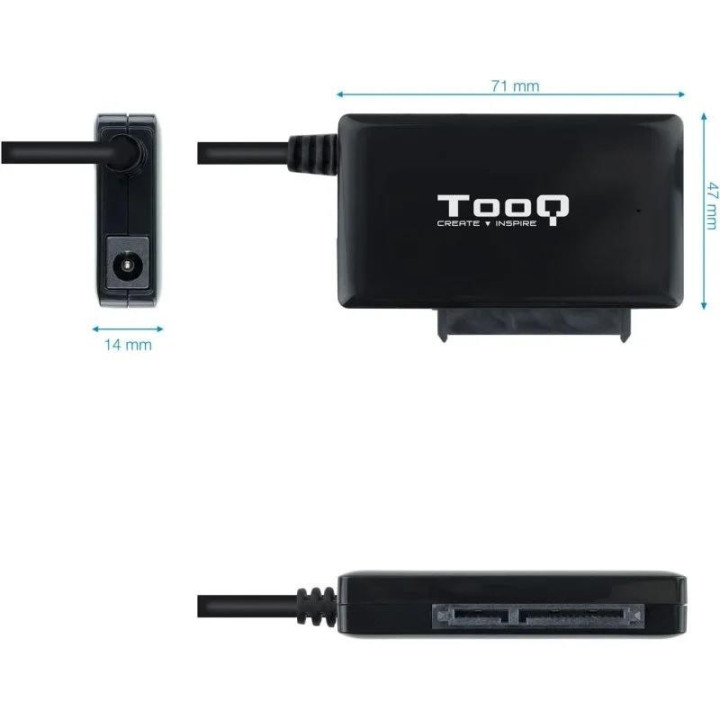 Adaptador USB 3.0 USB-A Tooq Disco Duro Sata 2.5/3.5 Alimentador
