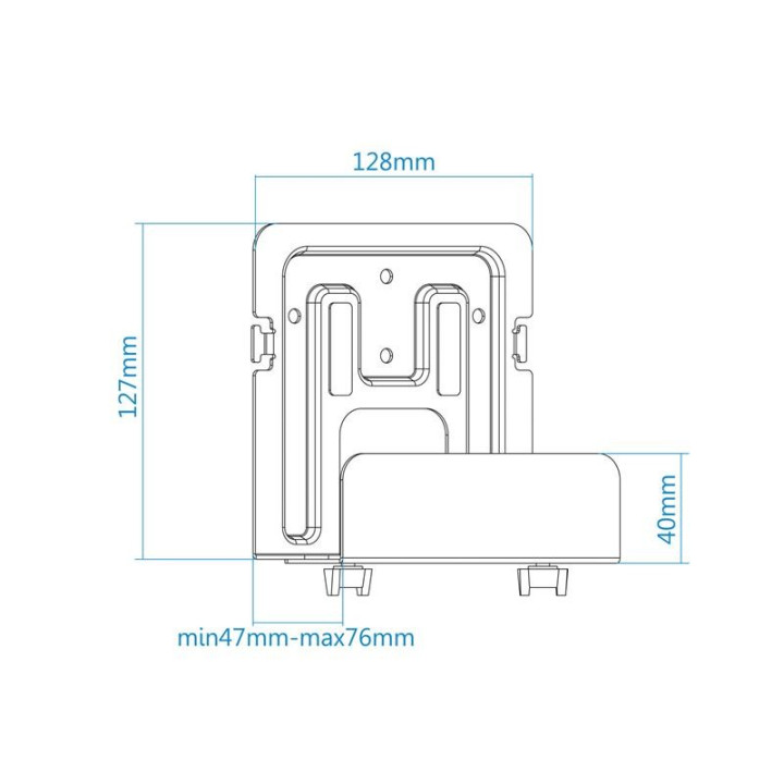 Soporte De Pared Universal Tooq Para Router Mini PC Multimedia