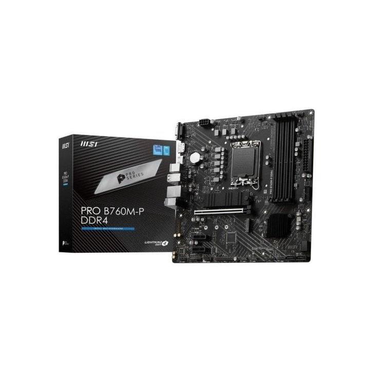 Placa Base Msi Pro B760M-P Matx 4XDDR5 VGA + HDMI + DP | InfoChen
